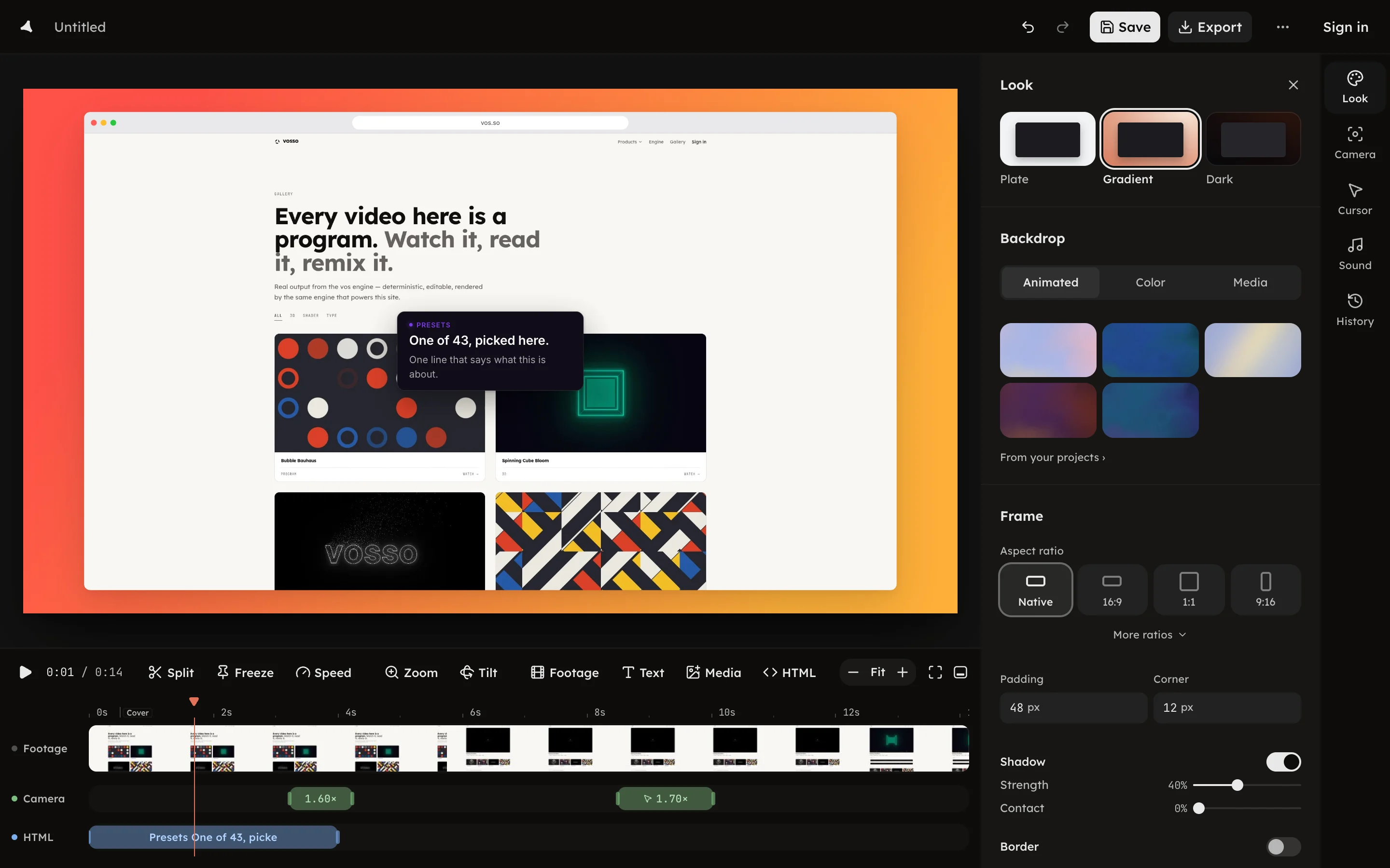 A callout layer over the footage, with its Markup pane open in the panel